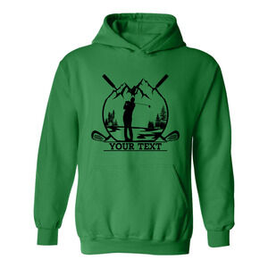 Golf Hoodie Personalized Golfer in Nature Name Sweatshirt